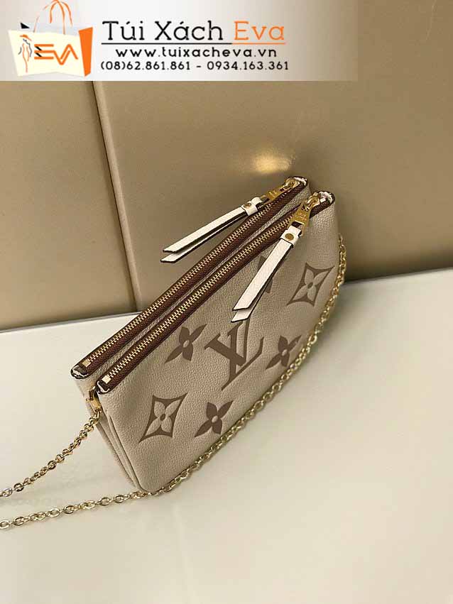 Túi Xách LV Double Zip Pochette Bag Siêu Cấp Màu Kem Đẹp M80084.